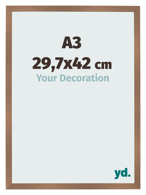 Fotokader 29 7x42cm A3 Koper Decor MDF Bologna Voorzijde Maat | Yourdecoration.be