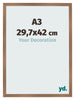 Fotokader 29 7x42cm A3 Koper Decor MDF Bologna Voorzijde Maat | Yourdecoration.be