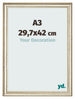 Fotokader 29 7x42cm A3 Metaalglans MDF Lazio Voorzijde Maat | Yourdecoration.be