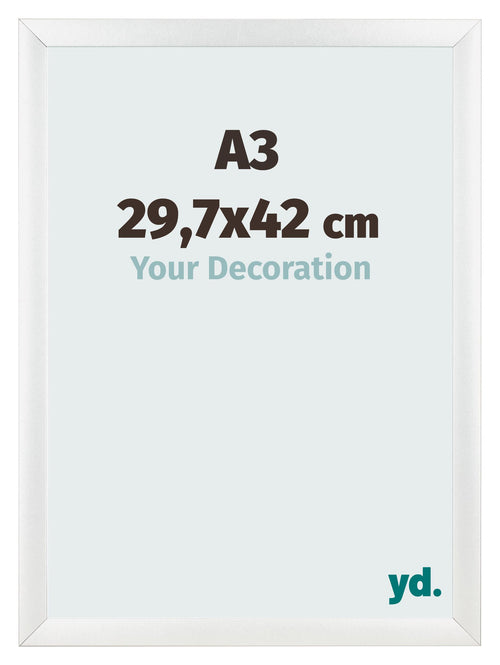 Fotokader 29 7x42cm A3 Wit Hoogglans MDF Pisa Voorzijde Maat | Yourdecoration.be
