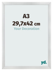 Fotokader 29 7x42cm A3 Zilver Mat MDF Pisa Voorzijde Maat | Yourdecoration.be