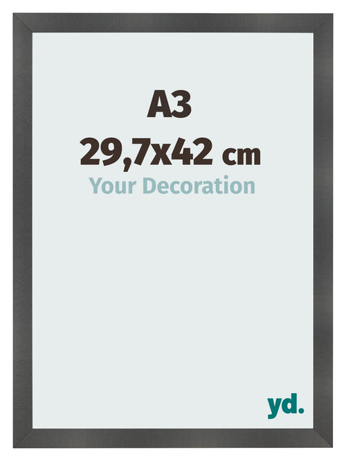Fotokader 29 7x42cm A3 Zwart Mat MDF Pisa Voorzijde Maat | Yourdecoration.be