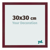 Fotokader 30x30 cm Wijnrood Geveegd MDF Bologna Voorzijde Maat | Yourdecoration.be