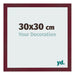 Fotokader 30x30 cm Wijnrood Geveegd MDF Bologna Voorzijde Maat | Yourdecoration.be