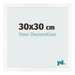 Fotokader 30x30 cm Wit Mat MDF Bologna Voorzijde Maat | Yourdecoration.be