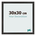 Fotokader 30x30 cm Zwart Mat MDF Bologna Voorzijde Maat | Yourdecoration.be