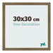 Fotokader 30x30cm Brons Decor MDF Bologna Voorzijde Maat | Yourdecoration.be