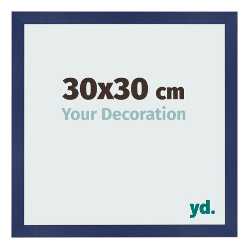 Fotokader 30x30cm Donkerblauw Geveegd MDF Bologna Voorzijde Maat | Yourdecoration.be