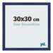 Fotokader 30x30cm Donkerblauw Geveegd MDF Bologna Voorzijde Maat | Yourdecoration.be