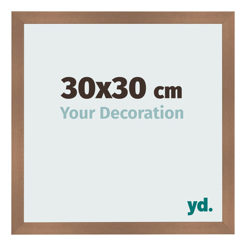 Fotokader 30x30cm Koper Decor MDF Bologna Voorzijde Maat | Yourdecoration.be