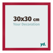 Fotokader 30x30cm Rood MDF Bologna Voorzijde Maat | Yourdecoration.be
