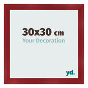 Fotokader 30x30cm Wijnrood Geveegd MDF Pisa Voorzijde Maat | Yourdecoration.be