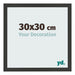 Fotokader 30x30cm Zwart Houtnerf MDF Bologna Voorzijde Maat | Yourdecoration.be