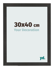 Fotokader 30x40 cm Zwart Mat MDF Bologna Voorzijde Maat | Yourdecoration.be