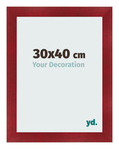 Fotokader 30x40cm Wijnrood Geveegd MDF Pisa Voorzijde Maat | Yourdecoration.be