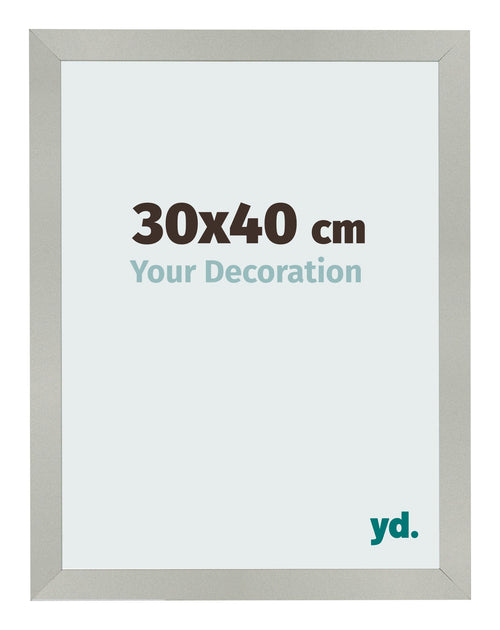 Fotokader 30x40cm Zilver Mat MDF Bologna Voorzijde Maat | Yourdecoration.be