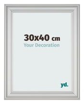 Fotokader 30x40cm Zilver Mat MDF Lazio Voorzijde Maat | Yourdecoration.be