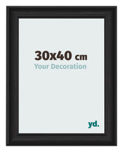 Fotokader 30x40cm Zwart Houtnerf MDF Lazio Voorzijde Maat | Yourdecoration.be
