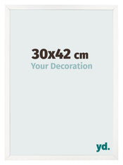 Fotokader 30x42 cm Wit Hoogglans MDF Bologna Voorzijde Maat | Yourdecoration.be