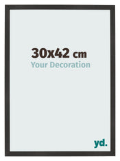 Fotokader 30x42 cm Zwart Mat MDF Bologna Voorzijde Maat | Yourdecoration.be