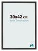 Fotokader 30x42 cm Zwart Mat MDF Bologna Voorzijde Maat | Yourdecoration.be