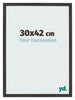 Fotokader 30x42cm Antraciet MDF Bologna Voorzijde Maat | Yourdecoration.be