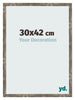 Fotokader 30x42cm Blauw Goud Gemeleerd MDF Bologna Voorzijde Maat | Yourdecoration.be