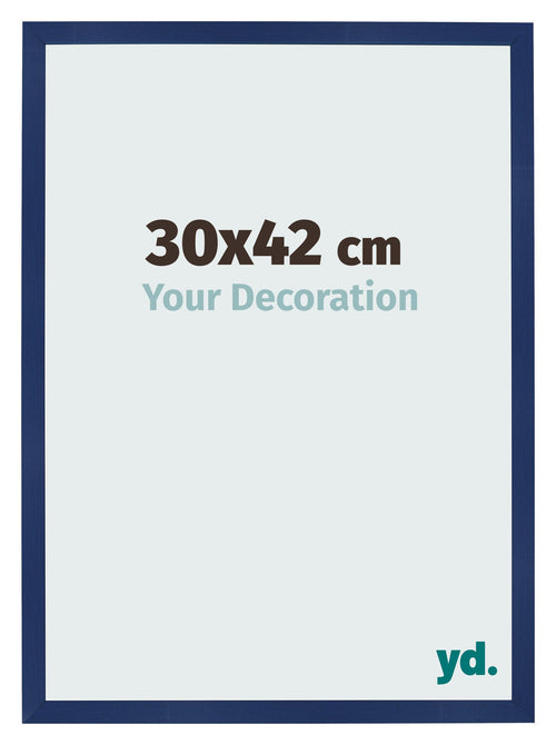 Fotokader 30x42cm Donkerblauw Geveegd MDF Bologna Voorzijde Maat | Yourdecoration.be