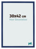 Fotokader 30x42cm Donkerblauw Geveegd MDF Bologna Voorzijde Maat | Yourdecoration.be
