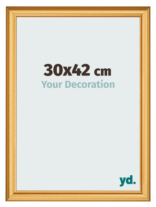 Fotokader 30x42cm Goud Mat MDF Lazio Voorzijde Maat | Yourdecoration.be