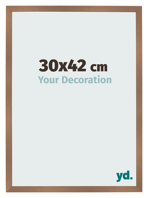 Fotokader 30x42cm Koper Decor MDF Bologna Voorzijde Maat | Yourdecoration.be