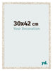 Fotokader 30x42cm Wit Vintage MDF Bologna Voorzijde Maat | Yourdecoration.be