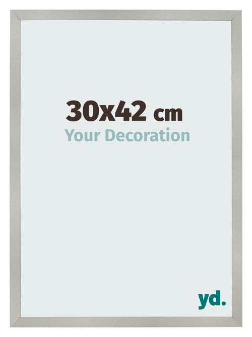 Fotokader 30x42cm Zilver Mat MDF Bologna Voorzijde Maat | Yourdecoration.be