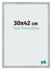 Fotokader 30x42cm Zilver Mat MDF Bologna Voorzijde Maat | Yourdecoration.be