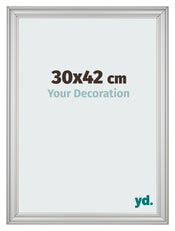 Fotokader 30x42cm Zilver Mat MDF Lazio Voorzijde Maat | Yourdecoration.be