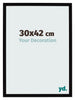 Fotokader 30x42cm Zwart Hoogglans MDF Bologna Voorzijde Maat | Yourdecoration.be