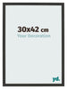 Fotokader 30x42cm Zwart Houtnerf MDF Bologna Voorzijde Maat | Yourdecoration.be