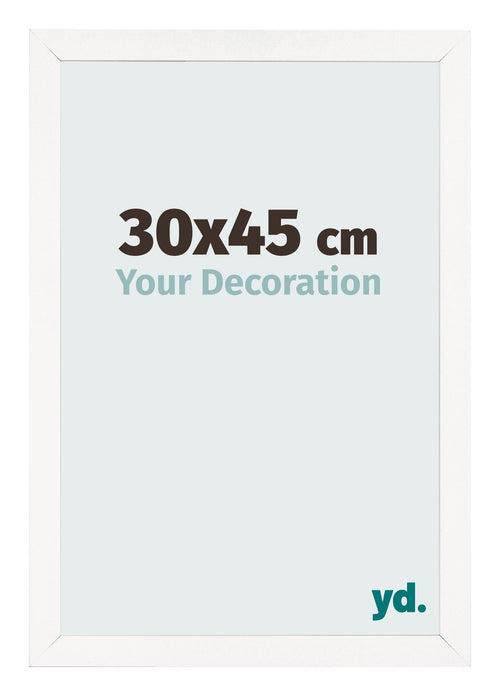 Fotokader 30x45 cm Wit Hoogglans MDF Bologna Voorzijde Maat | Yourdecoration.be