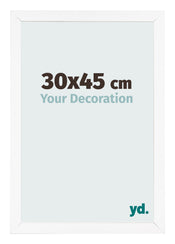 Fotokader 30x45 cm Wit Mat MDF Bologna Voorzijde Maat | Yourdecoration.be