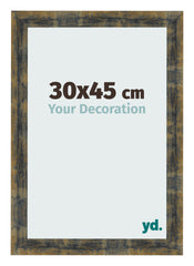 Fotokader 30x45cm Blauw Goud Gemeleerd MDF Pisa Voorzijde Maat | Yourdecoration.be