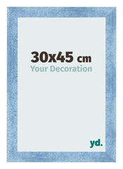 Fotokader 30x45cm Helder Blauw Geveegd MDF Pisa Voorzijde Maat | Yourdecoration.be
