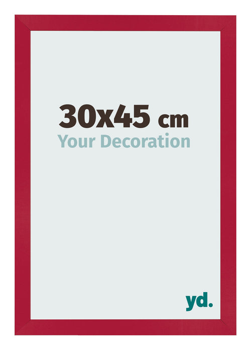 Fotokader 30x45cm Rood MDF Bologna Voorzijde Maat | Yourdecoration.be