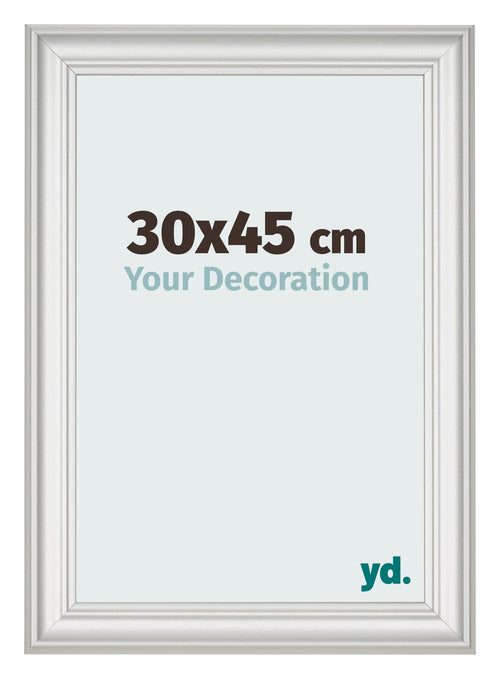 Fotokader 30x45cm Wit Geveegd MDF Lazio Voorzijde Maat | Yourdecoration.be