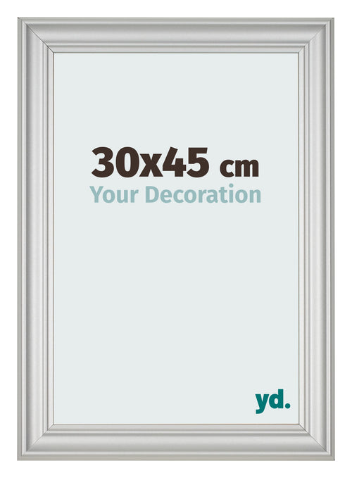 Fotokader 30x45cm Zilver Mat MDF Lazio Voorzijde Maat | Yourdecoration.be
