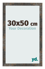Fotokader 30x50 cm Geoxideerd Metaal MDF Bologna Voorzijde Maat | Yourdecoration.be