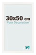 Fotokader 30x50 cm Wit Hoogglans MDF Bologna Voorzijde Maat | Yourdecoration.be