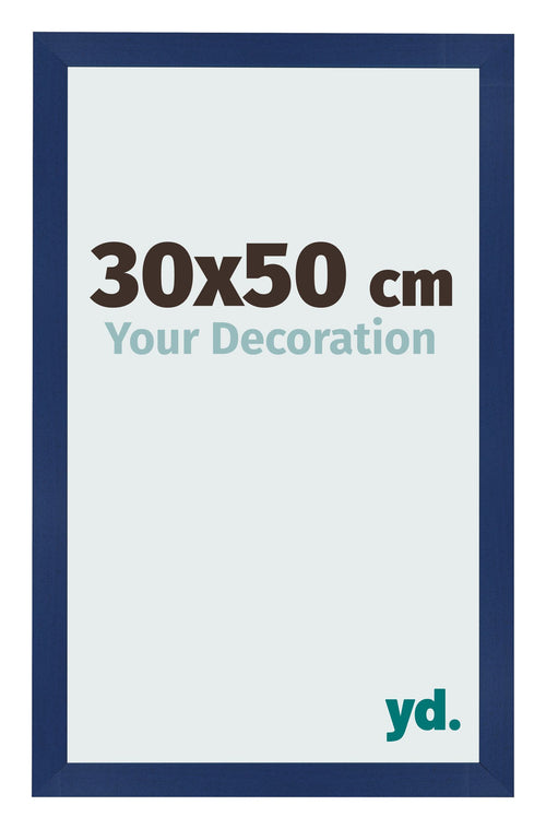 Fotokader 30x50cm Donkerblauw Geveegd MDF Bologna Voorzijde Maat | Yourdecoration.be