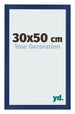 Fotokader 30x50cm Donkerblauw Geveegd MDF Bologna Voorzijde Maat | Yourdecoration.be