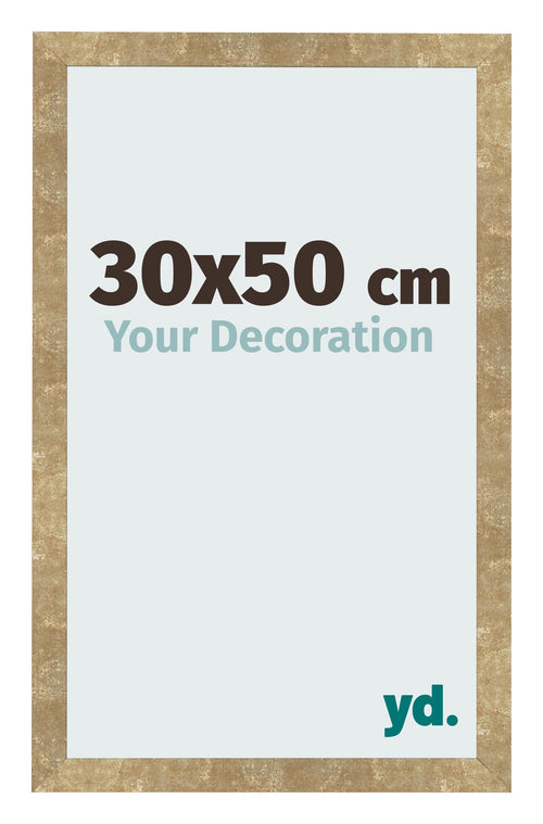 Fotokader 30x50cm Goud Antiek MDF Bologna Voorzijde Maat | Yourdecoration.be
