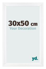 Fotokader 30x50cm Wit Mat MDF Pisa Voorzijde Maat | Yourdecoration.be